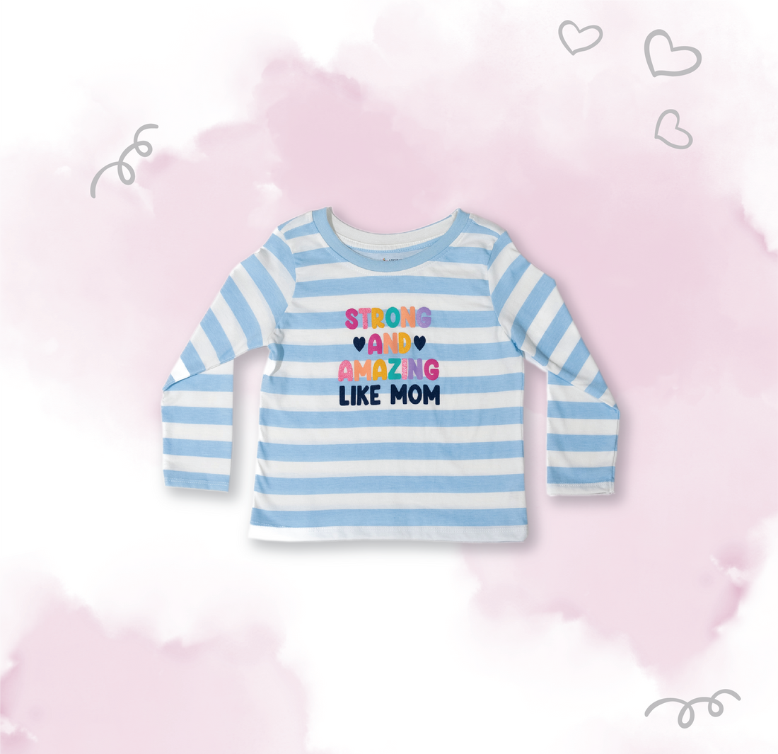 Long Sleeve Strong Like Mom Graphic Tee