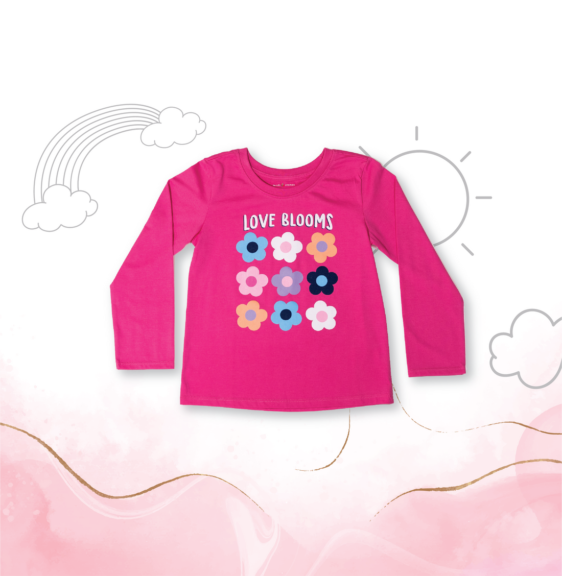 Long Sleeve Love Blooms Graphic Tee