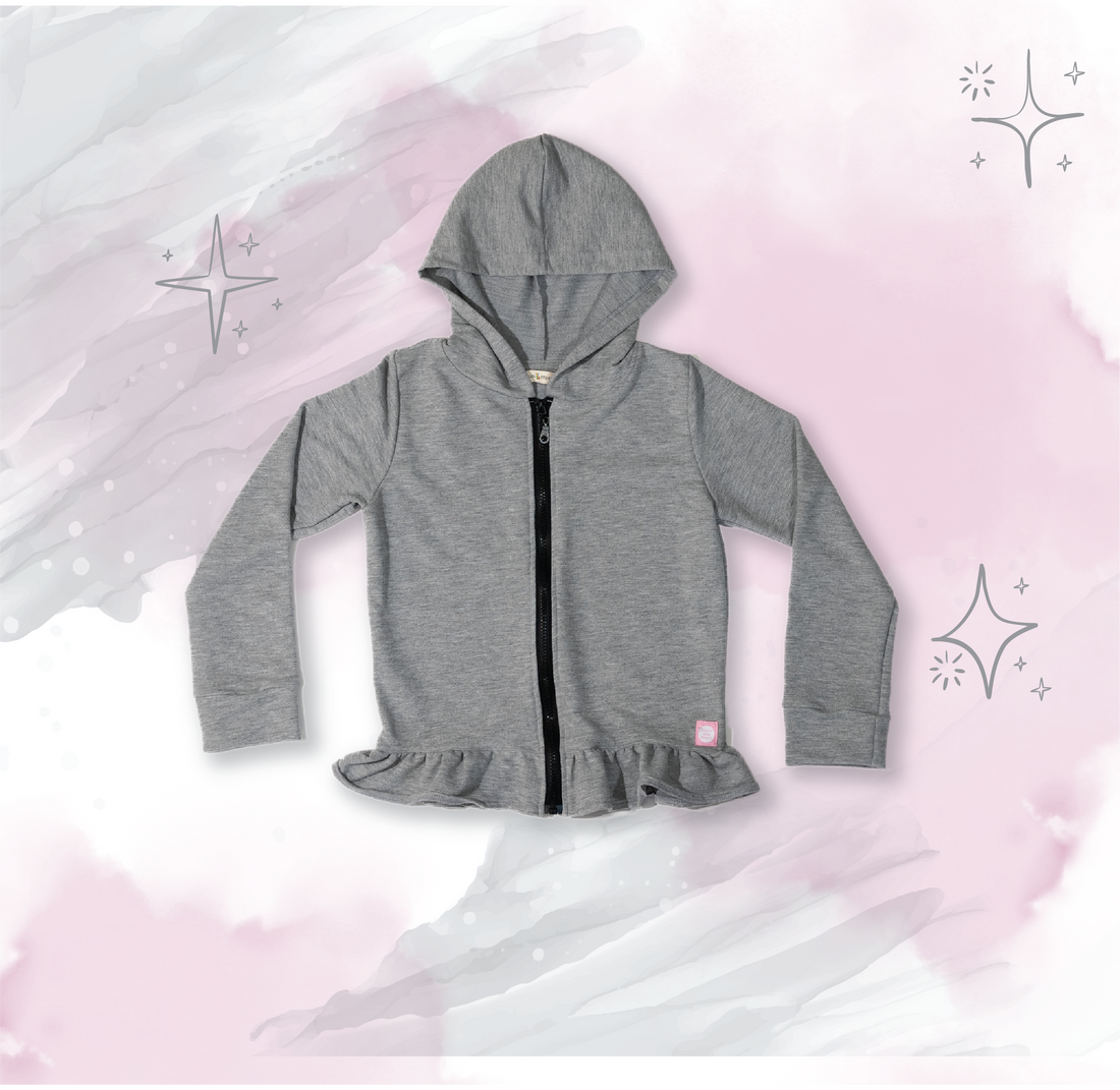 Ruffle Hooded Jacket