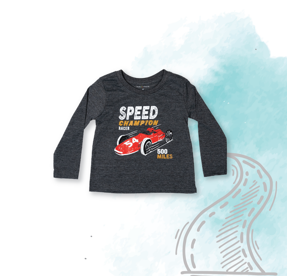 Long Sleeve Speed Racer Graphic Tee