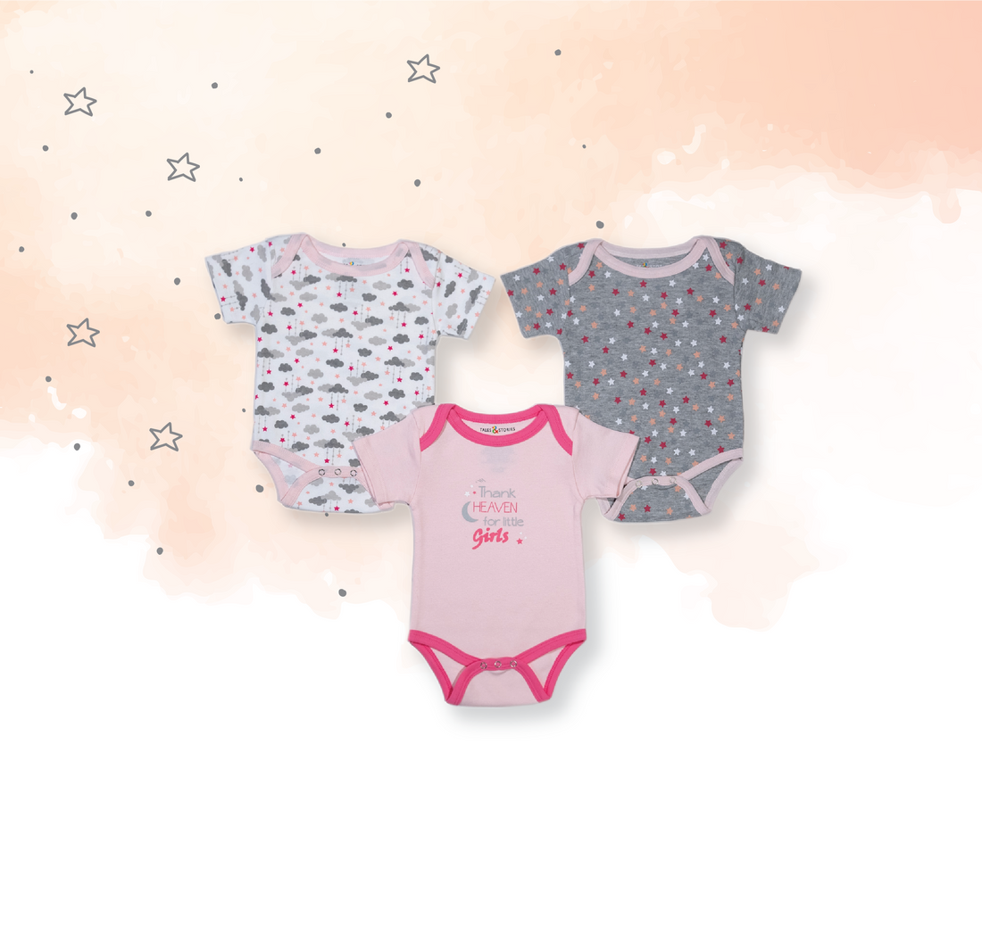 Thank Heaven for Little Girls 3 PK Bodysuit