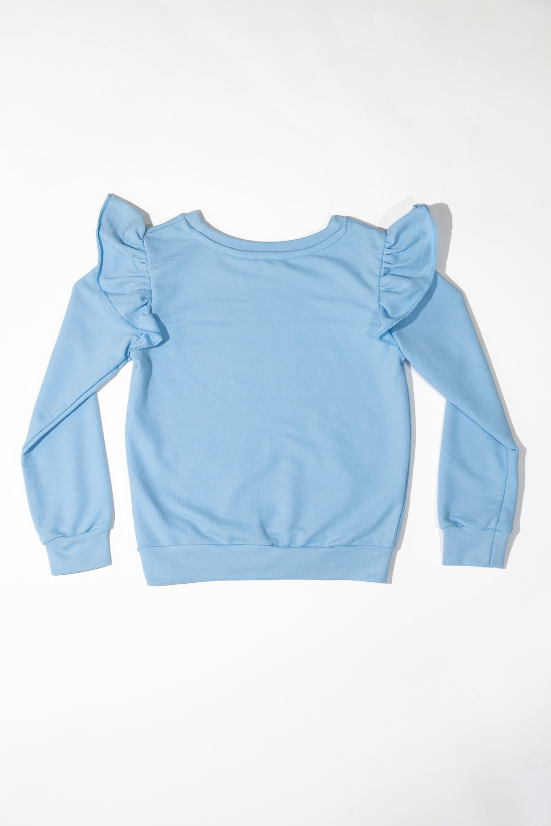 Sky Ruffled Shoulder Top