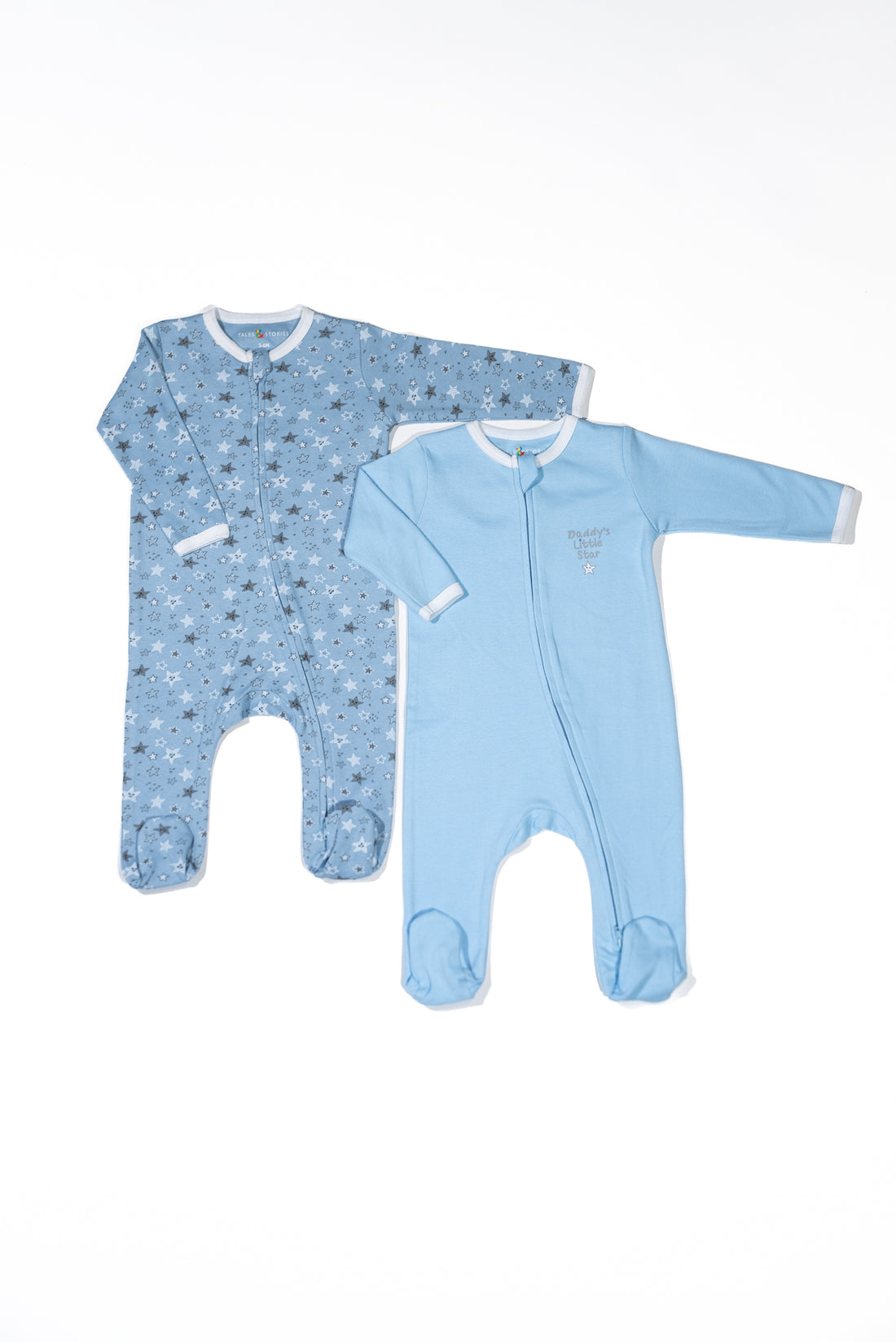 Daddy's Little Star 2 PK Reversible Zipper Footie