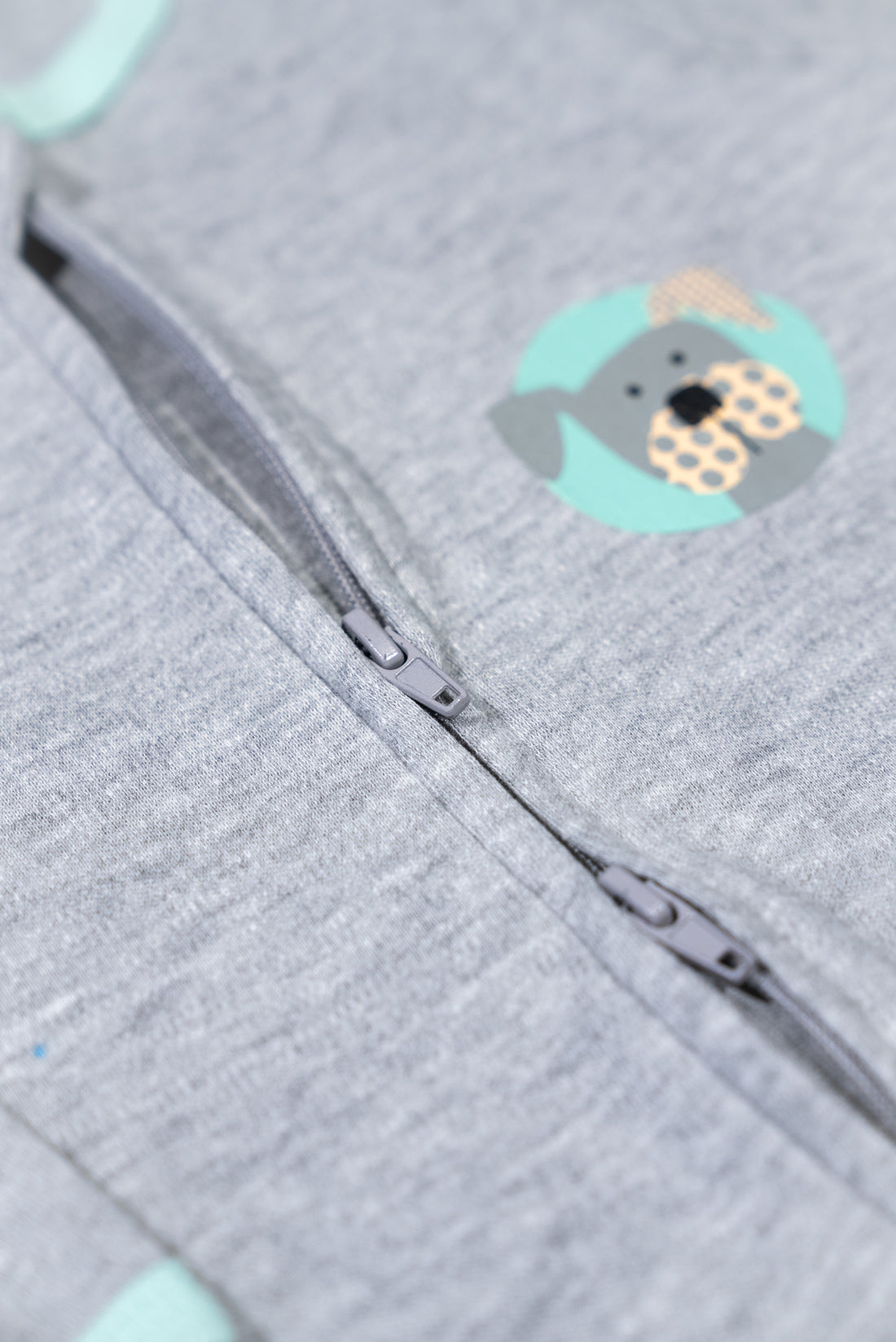 Dog Portrait 2 PK Reversible Zipper Footie