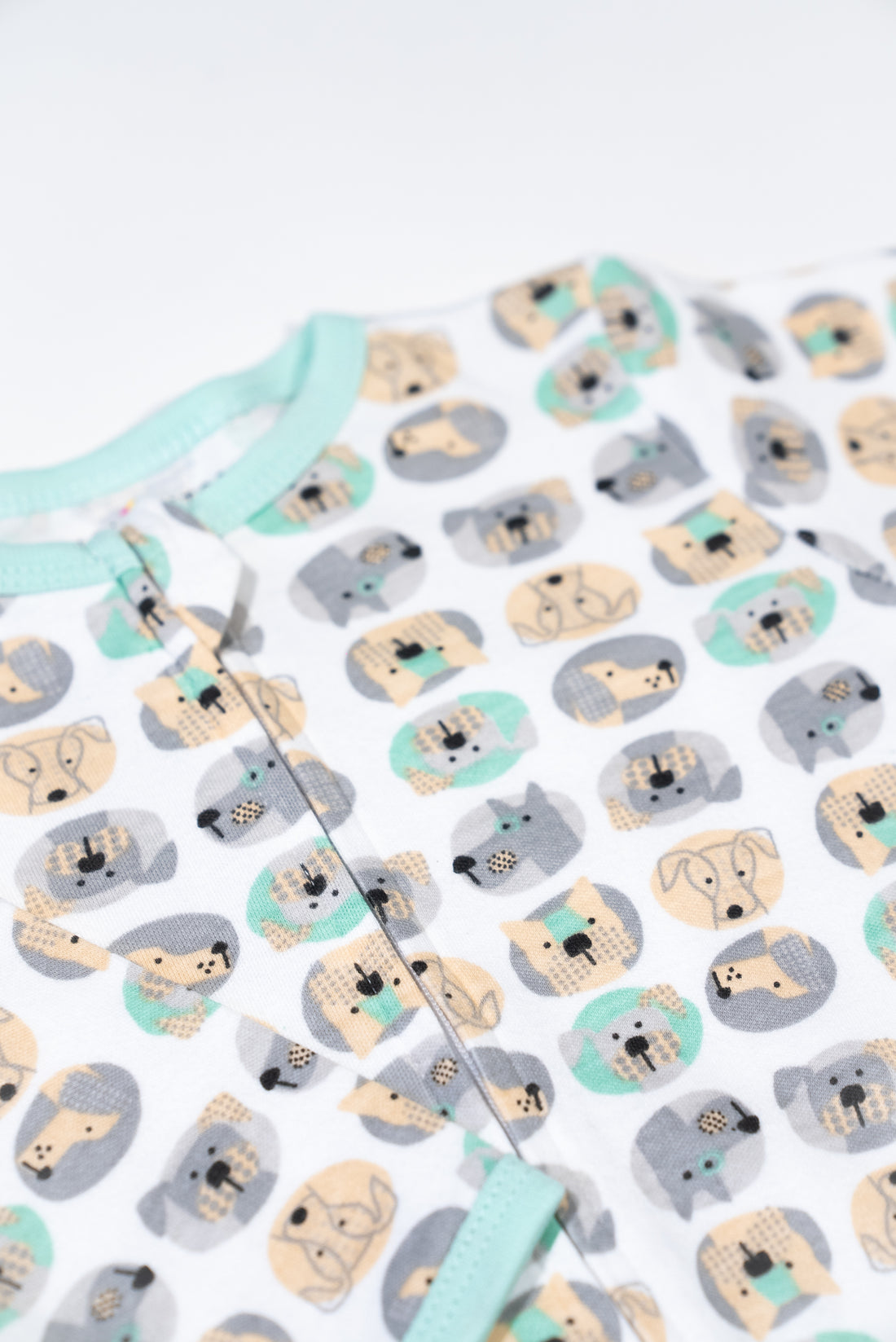 Dog Portrait 2 PK Reversible Zipper Footie