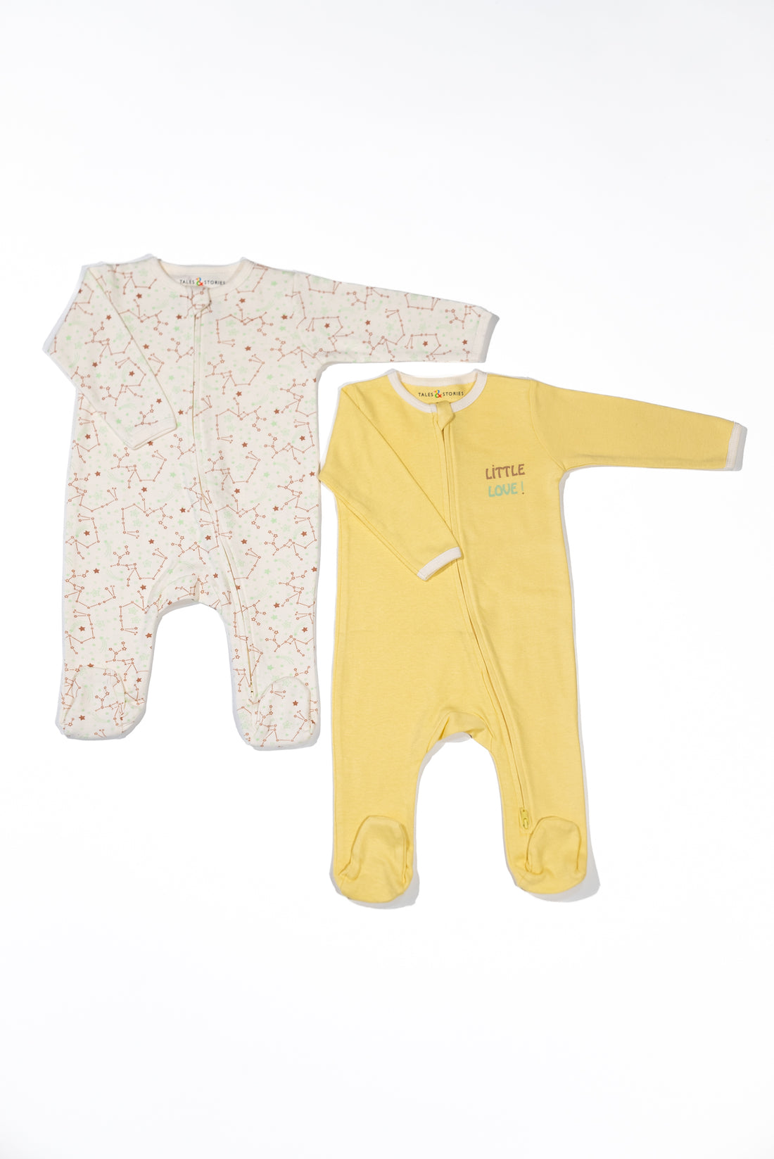 Little Love 2 PK Reversible Zipper Footie